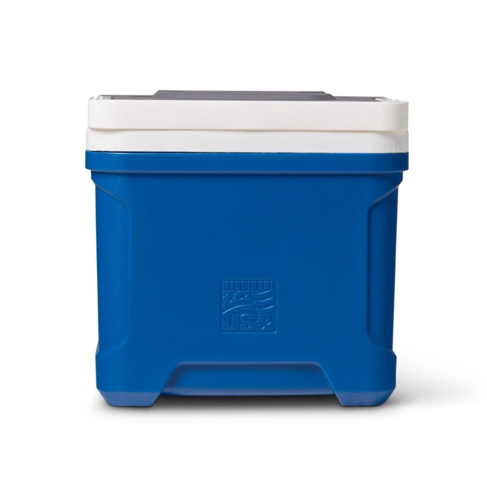 Igloo Latitude 16 Quart Cooler Box, Thermecool Insulation, Cool Riser, Fits Tall Bottles Upright, 2 Cup Holders, Indigo Blue and Meteorite - 00032625 - Image 2