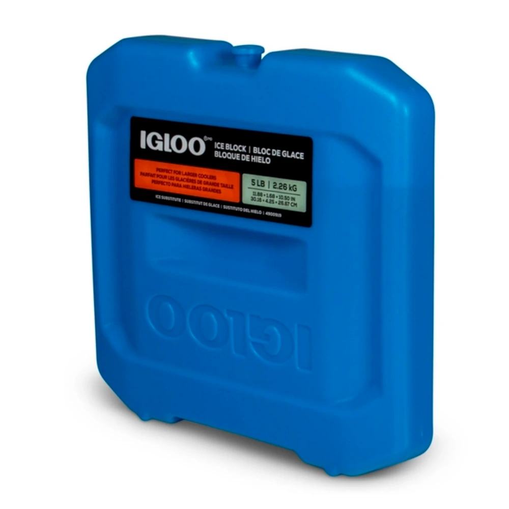 Igloo MaxCold Ice Extra Large Freeze Block, Reusable Non-Toxic Ultratherm Gel Ice Pack for Large Coolers, Ridged Grip, Blue - 00025334 - Image 3