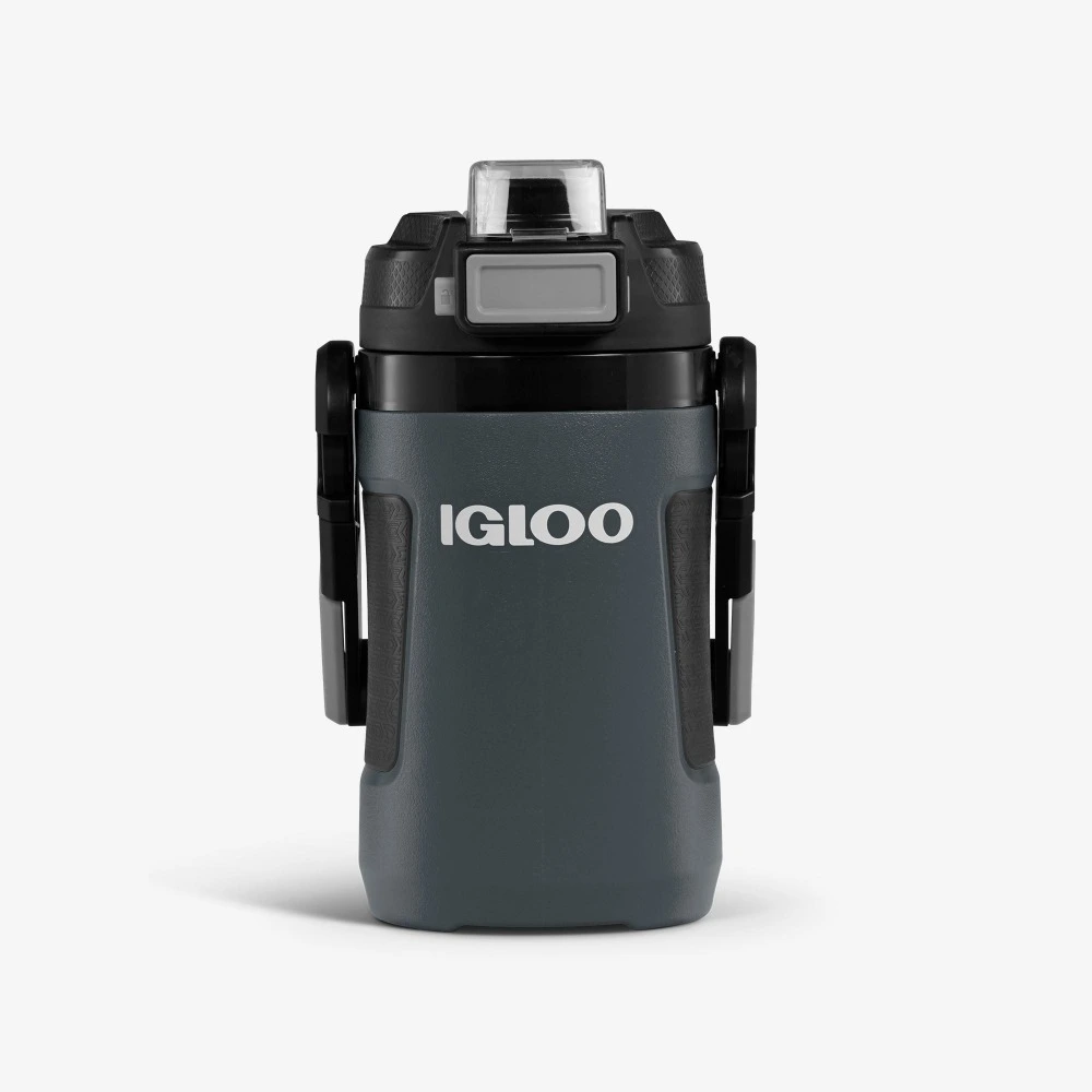 Igloo Rival 1 Quart Auto Chug Jug, Insulated Sports Water Bottle, CONNEXT Hang and Clip, Leak Resistant, Gym and Sports, Tactical Grey - 00031531
