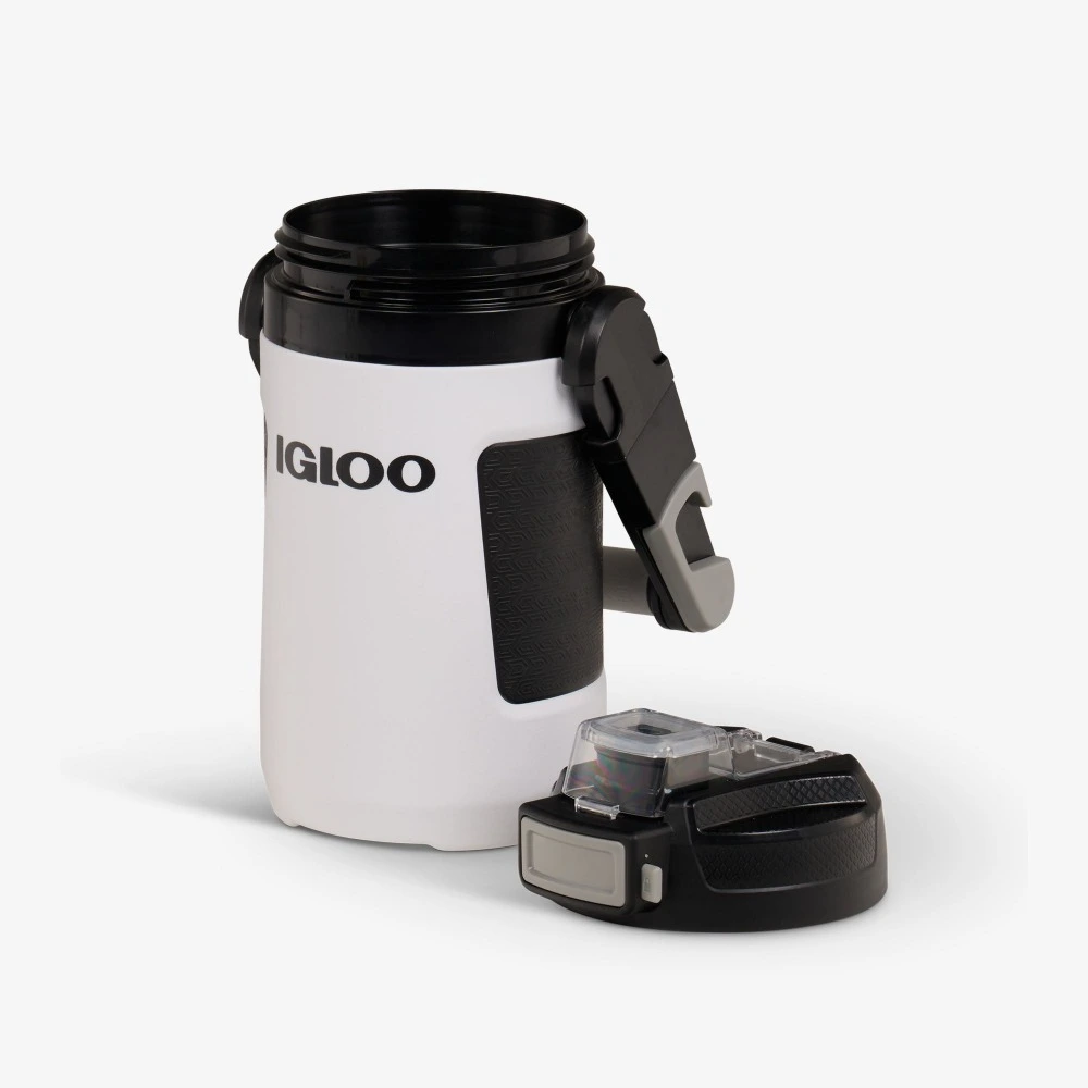 Igloo Rival 1 Quart Auto Chug Jug, Insulated Sports Water Bottle, CONNEXT Hang and Clip, Leak Resistant, Gym and Sports, White - 00031542 - Image 4