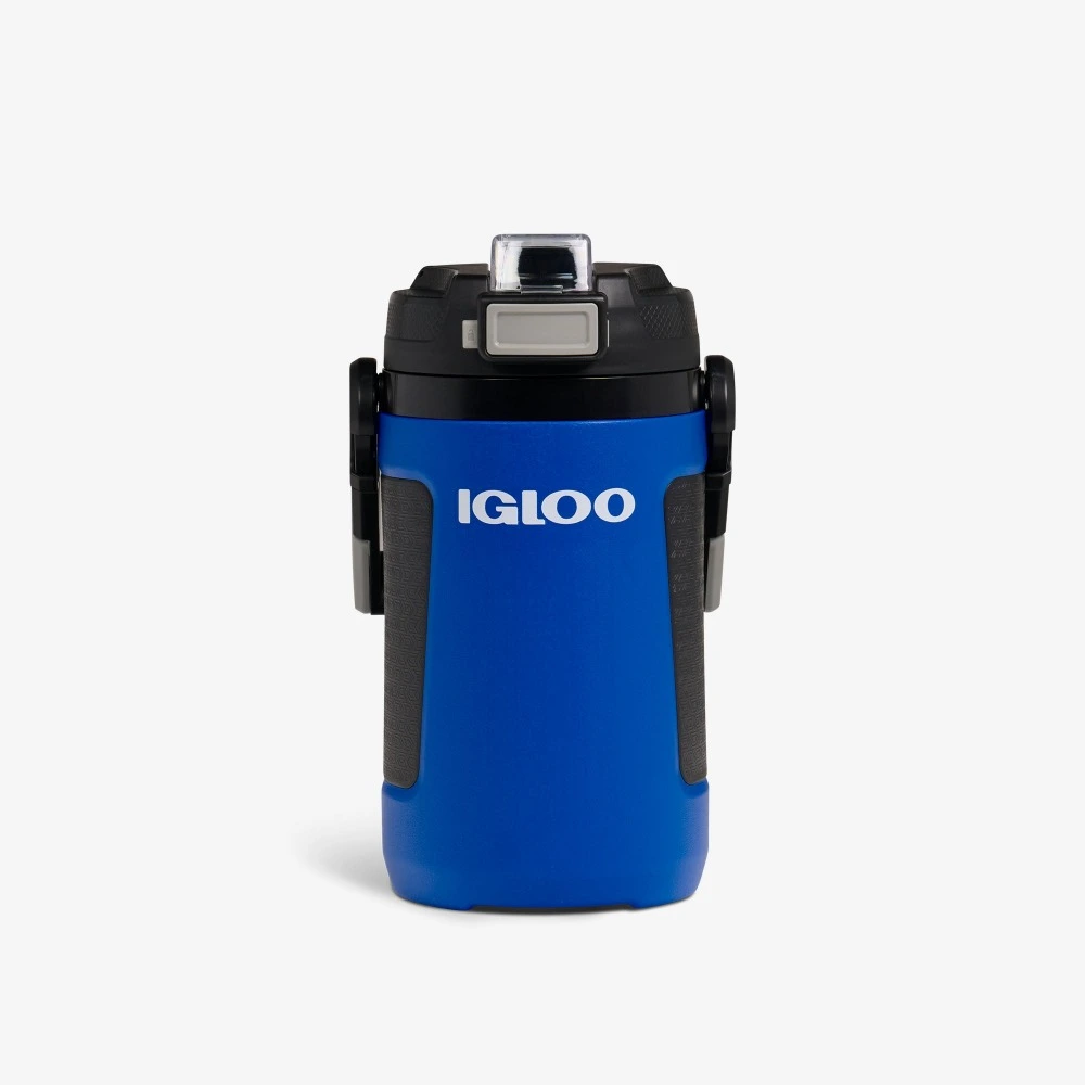 Igloo Rival Half Gallon Auto Chug Jug, Insulated Sports Water Jug, CONNEXT Hang and Clip, Leak Resistant, Gym and Sports, Sport Blue - 00031533