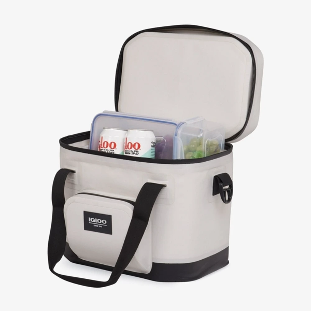 Igloo Trailmate 18 Can Softside Cooler Bag, MaxCold Ultra Insulation, Weather-Resistant 600D Shell, Wide Opening, Bone - 00062200 - Image 8
