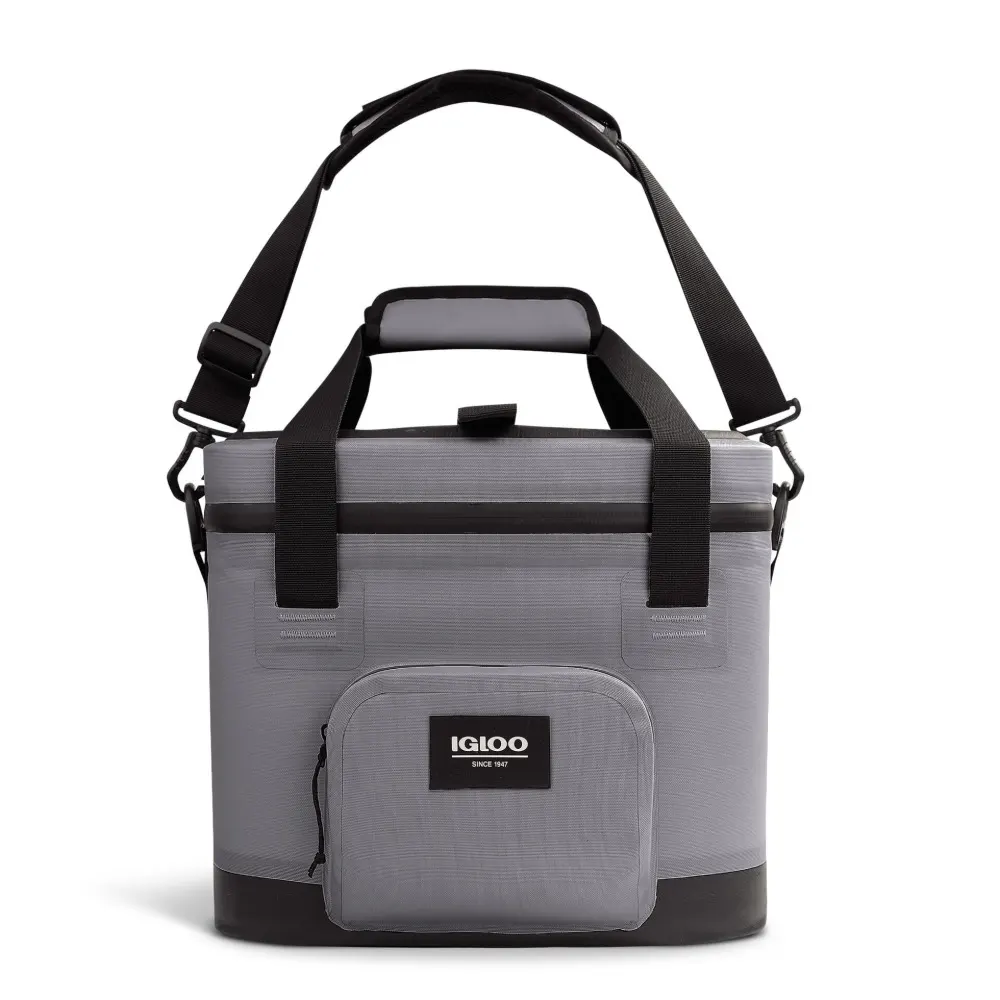 Igloo Trailmate 18-Can Softside Cooler Bag, MaxCold Ultra Insulation, Weather-Resistant 600D Shell, Wide Opening, Carbonite - 00063787