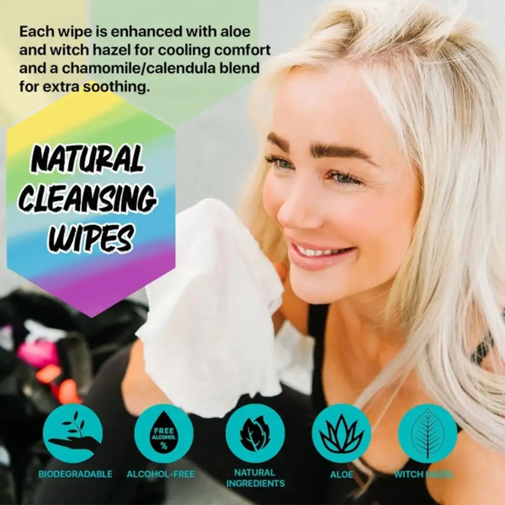 Klean Freak Body Wipes Dozen Pack, 12 Large 12 x 12 inch Shower Wipes, Alcohol Free, Aloe and Witch Hazel, Biodegradable, Lavender - DZLV12 - Image 7