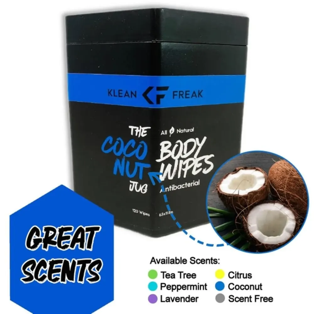 Klean Freak Body Wipes The Filler 120 Refill Bag, Resealable Refill for The Jug, Large Shower Wipes, Alcohol Free, Coconut - TFCN02 - Image 2