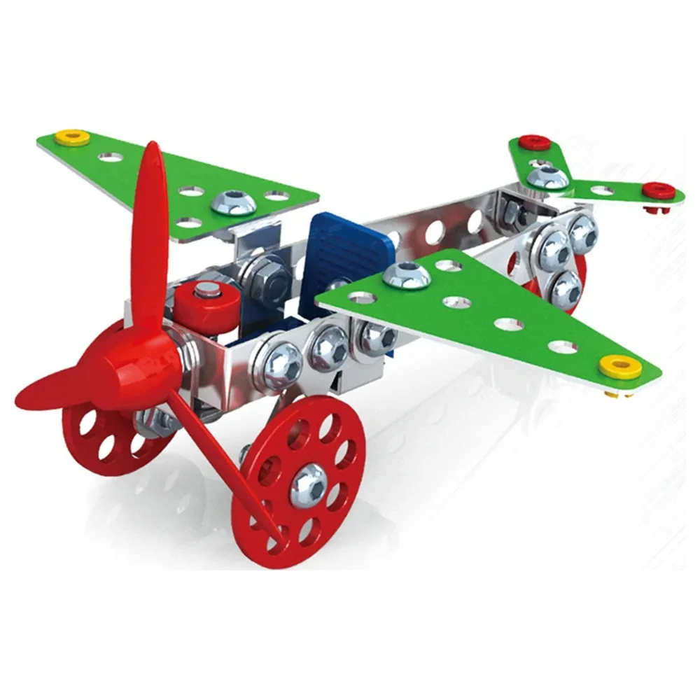 Magical Model Build and Play DIY Metal Assembly Model Kit, 72 Pieces with Screws, Nuts and Wheels