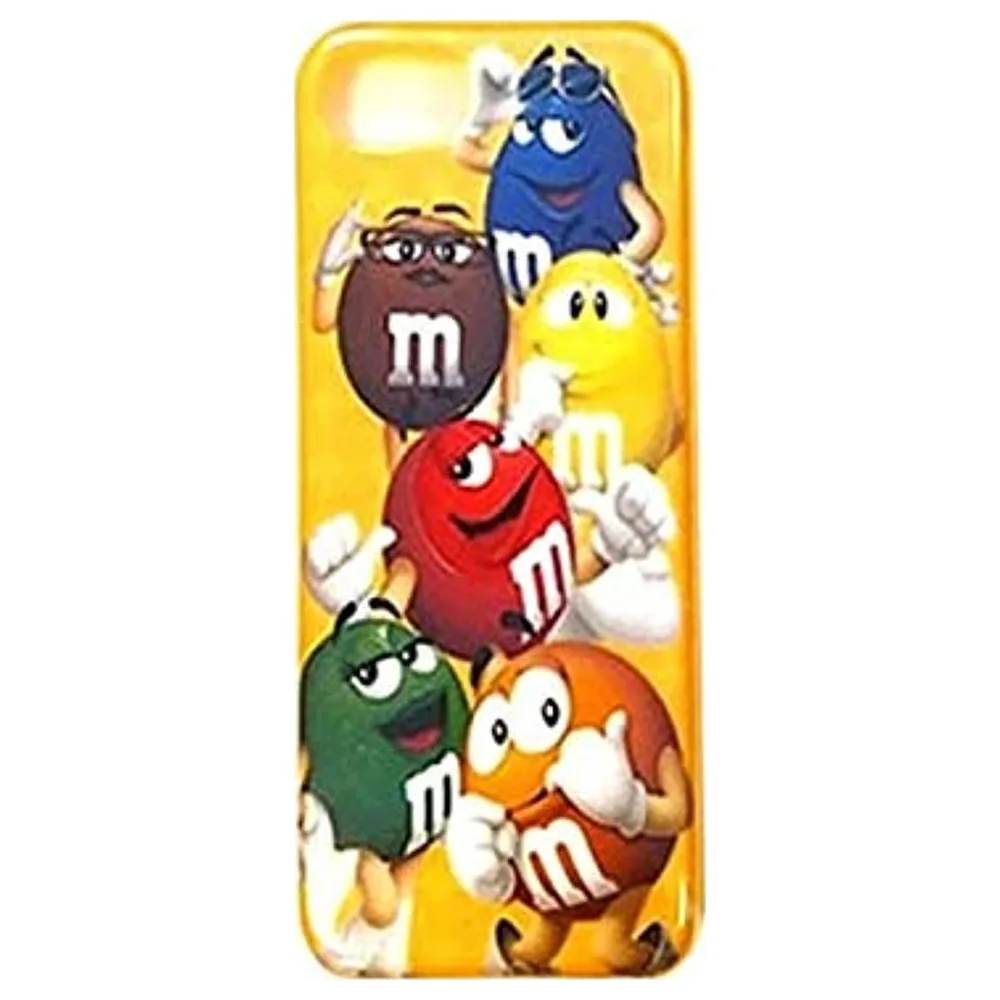 M&M's Characters 3D Print Translucent Plastic Phone Case for iPhone 6S Plus, 7 Plus and 8 Plus with Full Button Access, Multicolour