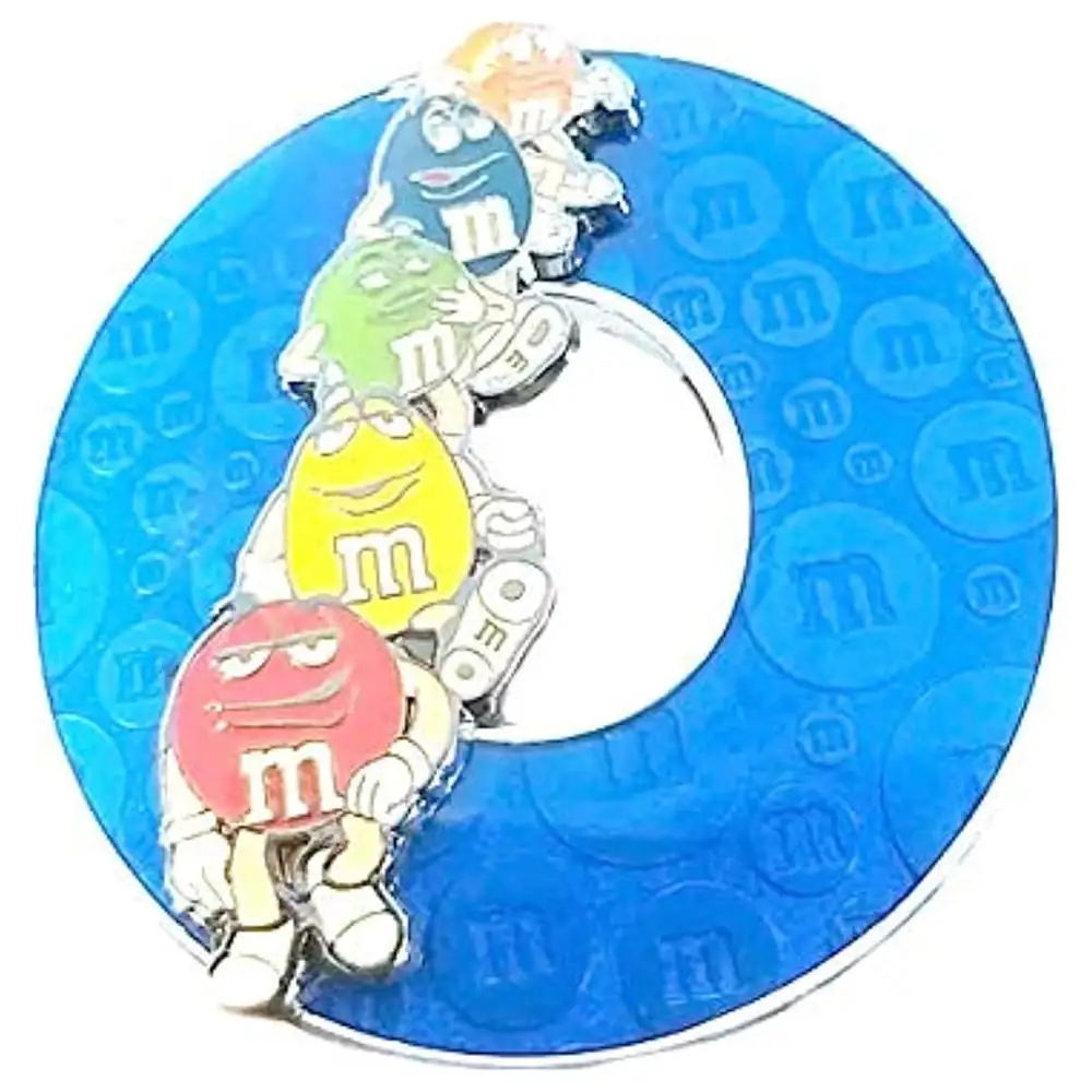 M&M's Characters Refrigerator Alphabet Magnet, 6 cm Steel Letter Magnet for Fridges and Magnetic Boards, Blue