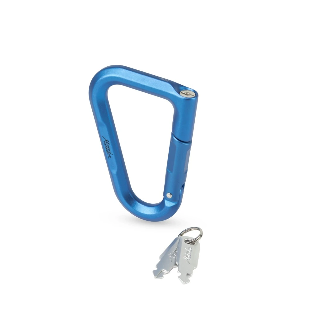 Matador BetaLock Locking Carabiner, Key Lock Aircraft-Grade Aluminium Clip, Anti-Theft for Backpacks and Luggage, TSA, Glacier Blue - MATQLL001BL