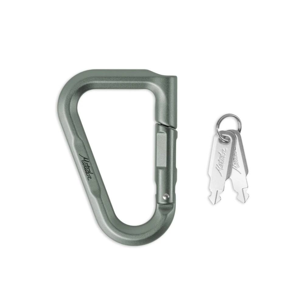 Matador BetaLock Locking Carabiner, Key Lock Aircraft-Grade Aluminium Clip, Anti-Theft for Backpacks and Luggage, TSA, Shadow Green - MATQLL001GRN