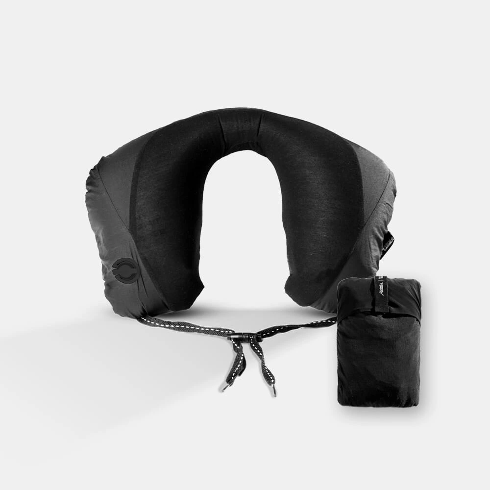 Matador Blackout Travel Pillow, Ultra Packable Neck Pillow, Soft Supportive Comfort, Lightweight for Flights, Black - MATNP001BK