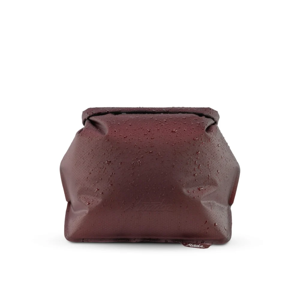Matador FlatPak Waterproof Toiletry Case 2.25L, Ultralight Leakproof Toiletry Bag, Welded Seams, Dry-Through Technology, Burgundy - MATFPC001R - Image 3