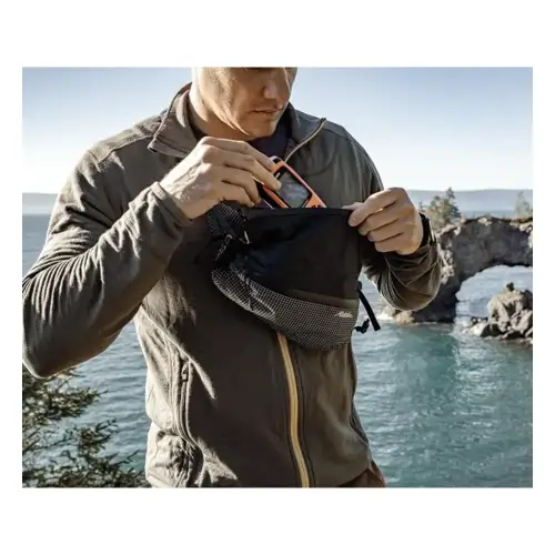 Matador Freerain Waterproof Packable Hip Pack 2-4L, Roll-Top Waist Bag, Sealed Seams, Hands-Free Valuables Pouch, Black - MATFRHP001BK - Image 6