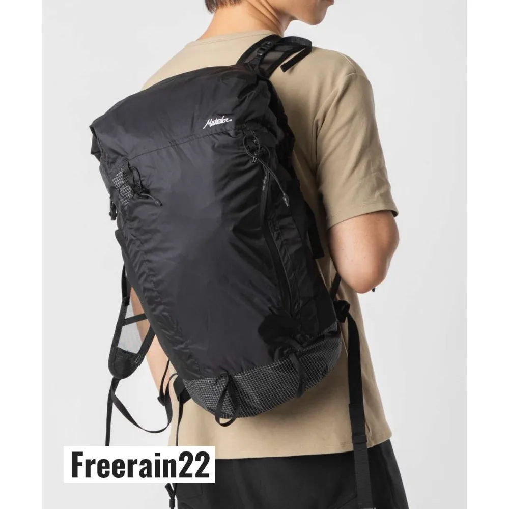 Matador Freerain22 Waterproof Packable Backpack 22L, Roll-Top Technical Daypack, Sealed Seams, Compression Sack, Black - MATFR223001BK - Image 5