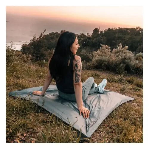 Matador Mini Pocket Blanket, Pocket-Sized Waterproof Picnic Blanket for 1-2 People, Beach, Park and Festival Mat, Black - MATS5001BK - Image 2