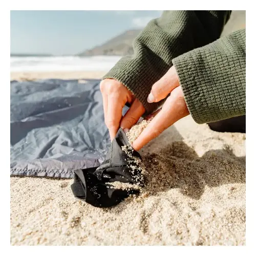 Matador Mini Pocket Blanket, Pocket-Sized Waterproof Picnic Blanket for 1-2 People, Beach, Park and Festival Mat, Black - MATS5001BK - Image 5