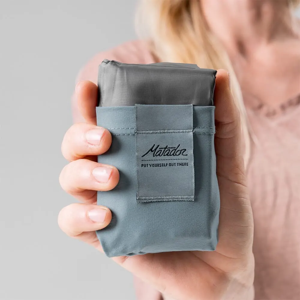 Matador Mini Pocket Blanket, Pocket-Sized Waterproof Picnic Blanket for 1-2 People, Beach, Park and Festival Mat, Slate Blue - MATS5001BL - Image 2
