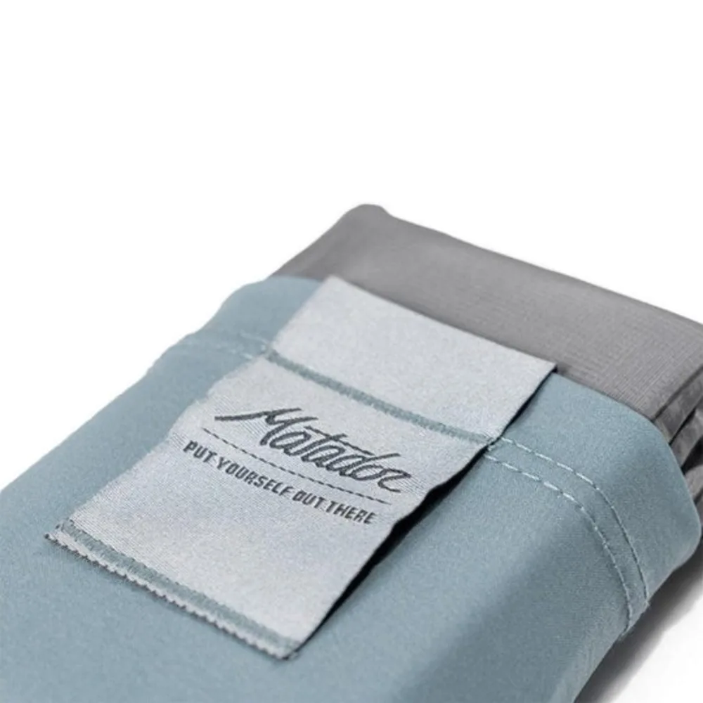 Matador Pocket Blanket, Pocket-Sized Waterproof Picnic Blanket for 2-4 People, Beach, Park and Camping Mat, Slate Blue - MATL5001BL
