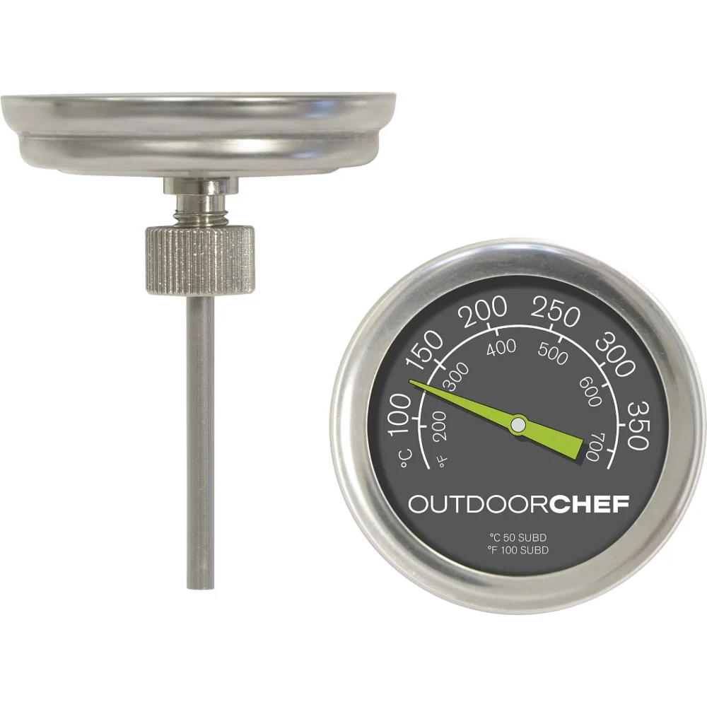 Outdoorchef Replacement Lid Thermometer, Analogue Celsius and Fahrenheit Gauge up to 350C, For All Outdoorchef Kettle BBQs - 18.211.66