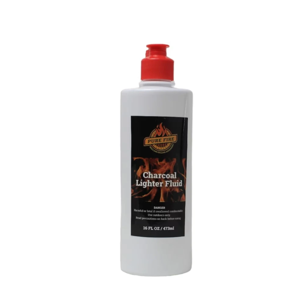 Pure Fire Liquid Firelighter 16 oz, Pour-On Fire Starter for Wet and Difficult Tinder, Campfire and BBQ Lighting Fluid - PF16OZ