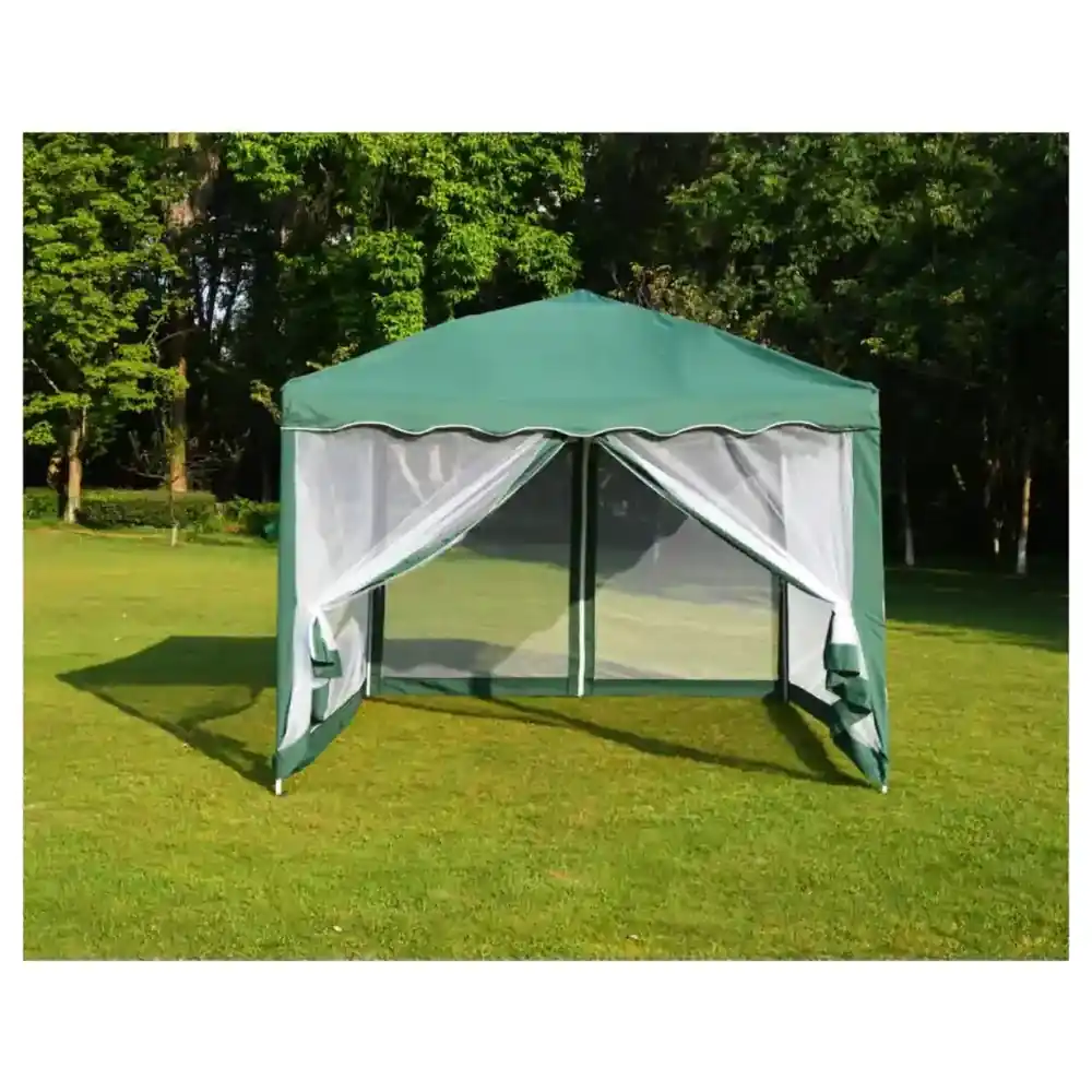 Supreme Outdoor Celebration Party Tent with Mesh Side Walls, 48 mm Aluminium Poles and 180G Polyester Canopy, Green - Sup HFFG301B - Image 4