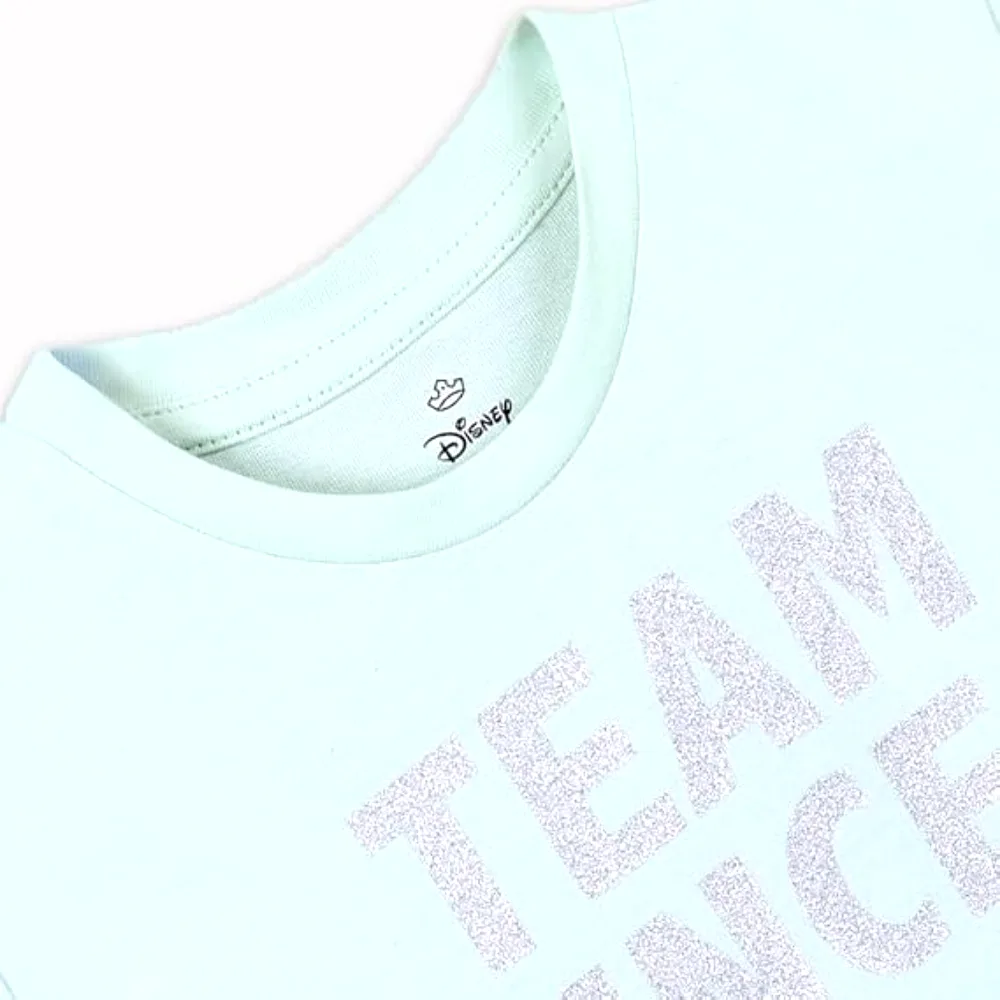Disney Princess Girls T-Shirt, 100 Percent Cotton, Crew Neck Short Sleeve, Regular Fit, Casual Wear, 11-12 Years, Light Blue - TU22649-11-12Y - Image 5