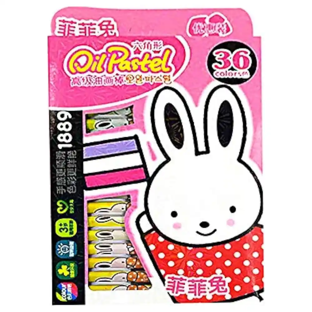 GulfDealz Oil Pastel Set 36 Colours, Hexagonal Blendable Acid-Free Pastel Sticks for Paper, Board and Canvas, Kids Art and School Supplies