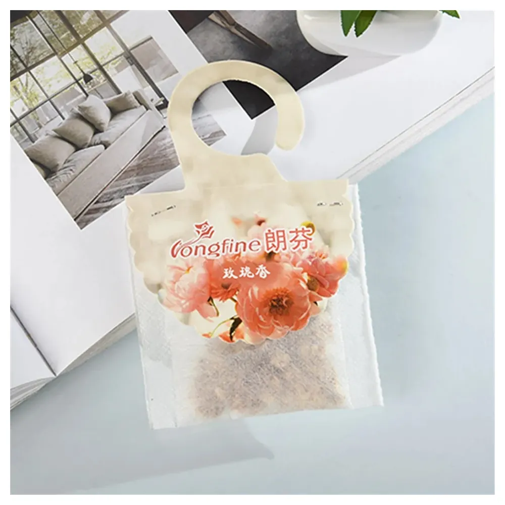 GulfDealz Rose Scented Hanging Sachet with Vermiculite Fill for Wardrobes, Drawers, Closets, Cars and Bathrooms, Long-Lasting Floral Fragrance - Image 3