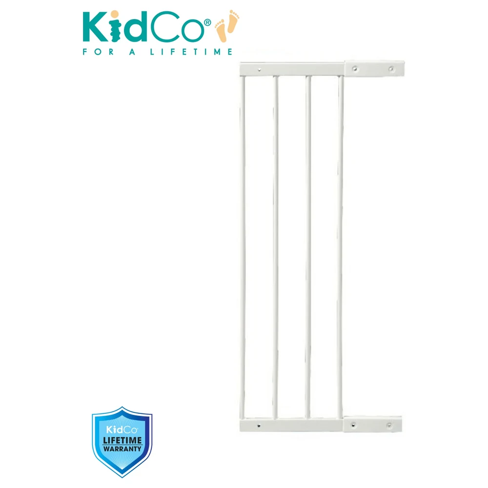 KidCo Angle Mount Safeway 10 Inch Baby Gate Extension for Hardware Mount Gate G2100, White Metal Panel - G4200 - Image 2