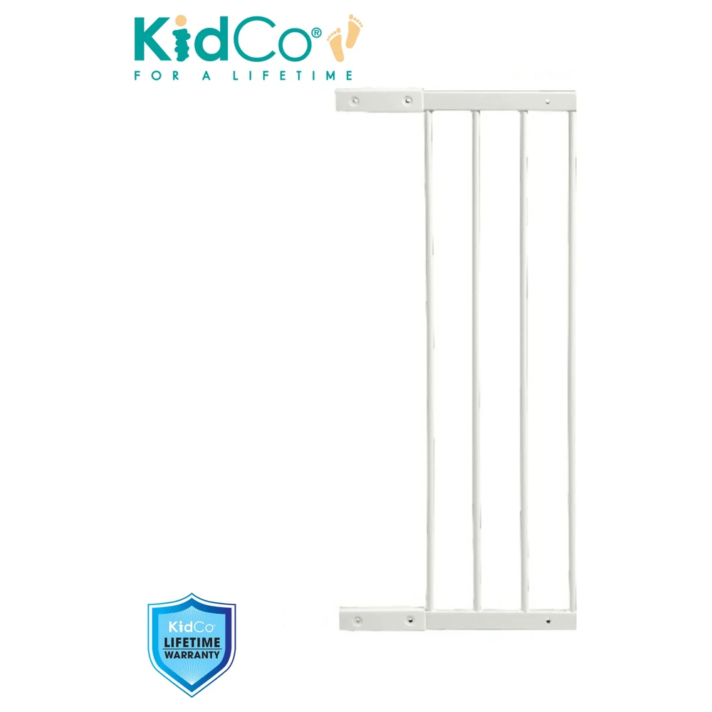 KidCo Angle Mount Safeway 10 Inch Baby Gate Extension for Hardware Mount Gate G2100, White Metal Panel - G4200 - Image 3