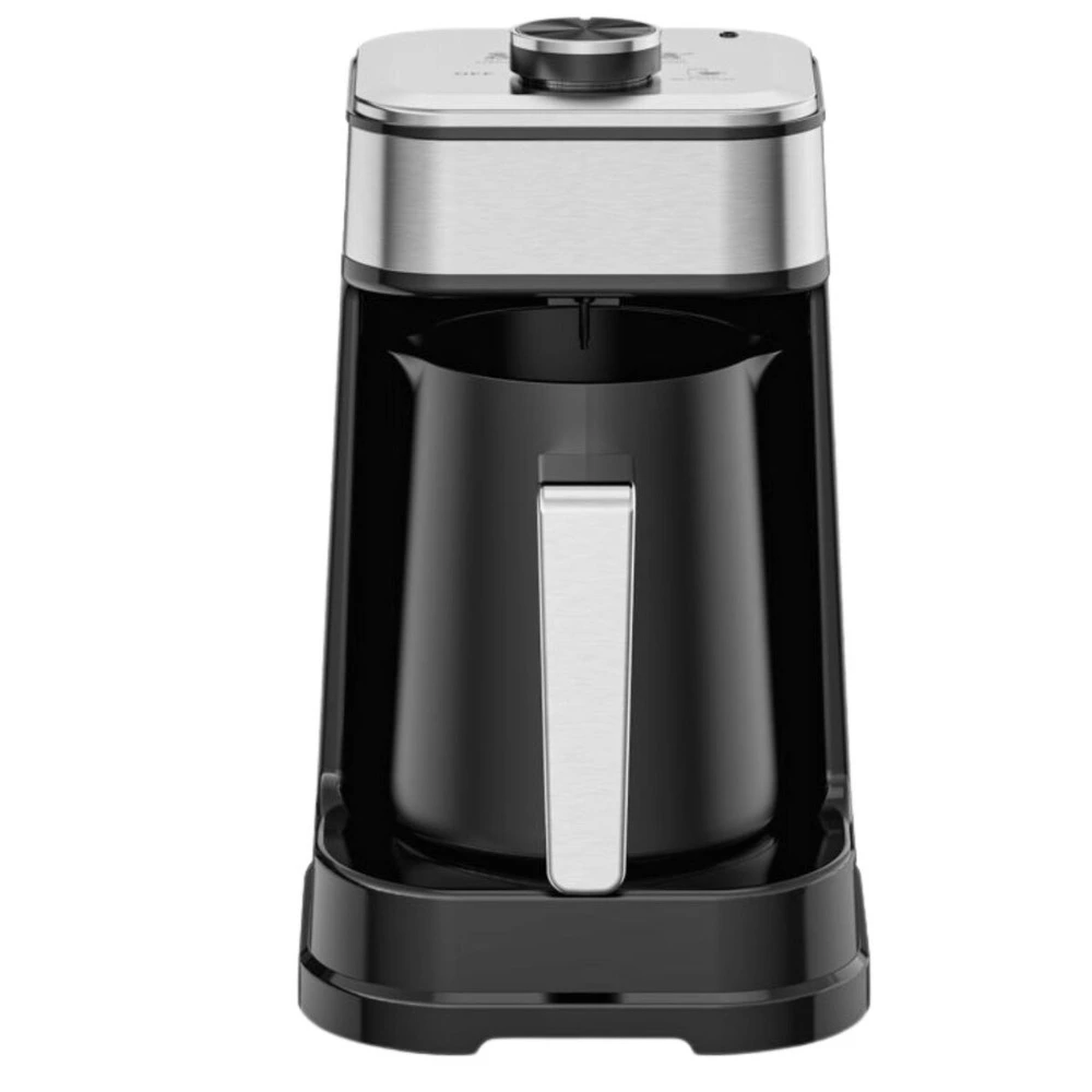 Orca Dual Smart Turkish Coffee Maker, Dual-Coffee Preparation, Multiple-Cup Serving, Home Coffee Appliance, Silver and Black - OR-PR80