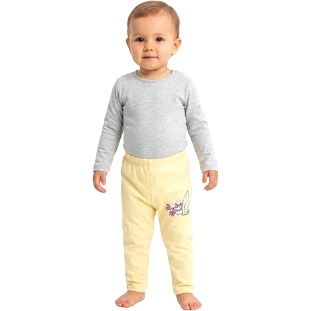 AIKO Infant Sunny Crab Baby Girls Pants, 100 Percent Cotton, Regular Fit, Casual Wear, 6-9 Months, Yellow - TU23747 - 6-9M - Image 4