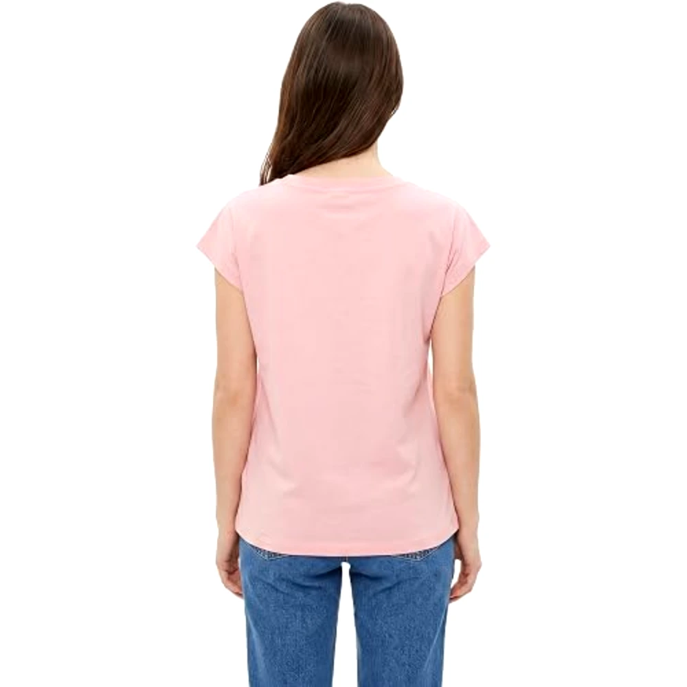 Disney Snow White Cap Sleeve Women T-Shirt, 100 Percent Cotton, Crew Neck Cap Sleeve, Regular Fit, Casual Wear, Size S, Pink - TU25754 - S - Image 2
