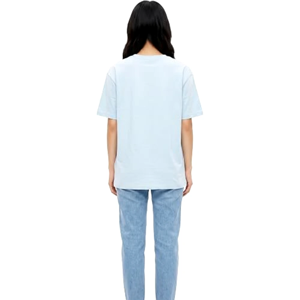 Disney Stitch Ohana Women Oversized Drop Shoulder T-Shirt, 100 Percent Cotton, Crew Neck Short Sleeve, Casual Wear, Size S, Blue - TU26272 - S - Image 4