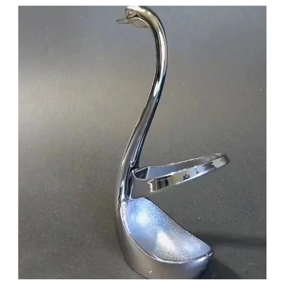 GulfDealz Swan Shaped Stainless Steel Cutlery Holder, Polished Decorative Stand for Spoons, Forks and Knives for Dining Tables, Weddings and Parties, Silver - Image 4