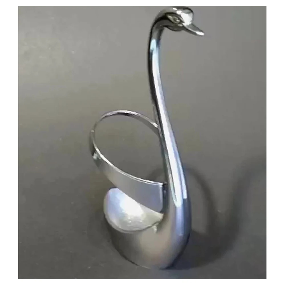 GulfDealz Swan Shaped Stainless Steel Cutlery Holder, Polished Decorative Stand for Spoons, Forks and Knives for Dining Tables, Weddings and Parties, Silver - Image 5