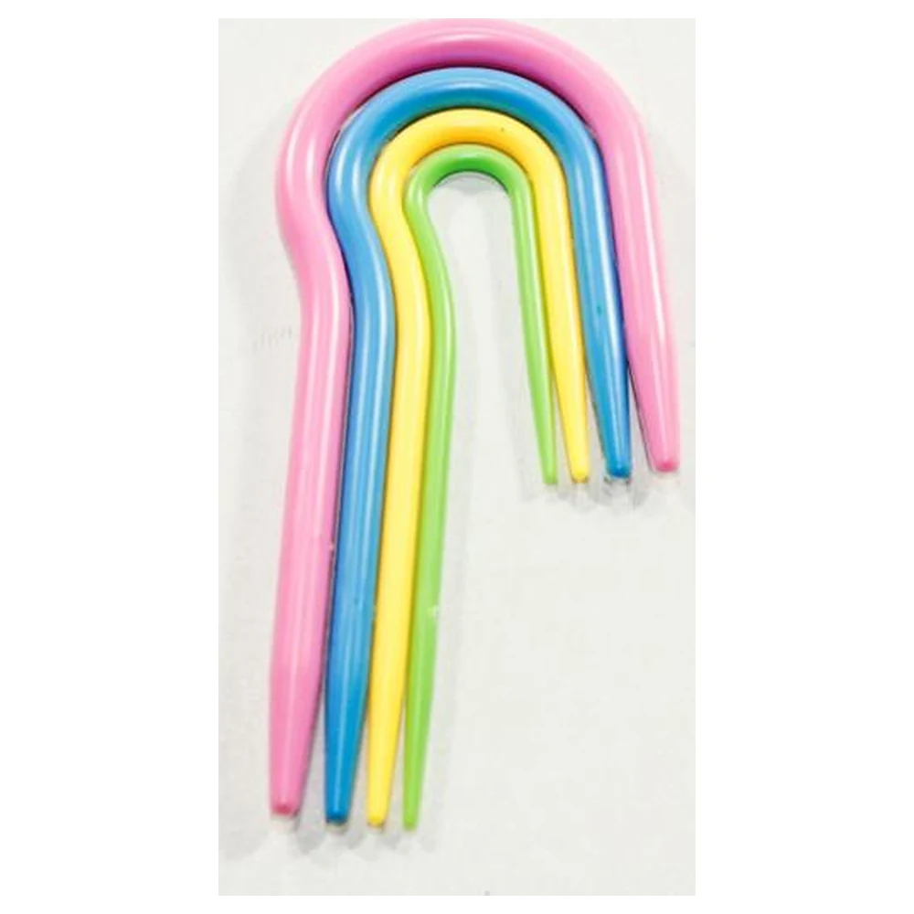 GulfDealz U-Shaped Cable Stitch Knitting Needles in 4 Sizes, Lightweight Resin Cable Knit and Crochet Stitch Holders for Sweaters, Hats and Scarves, Multicolour - Image 2