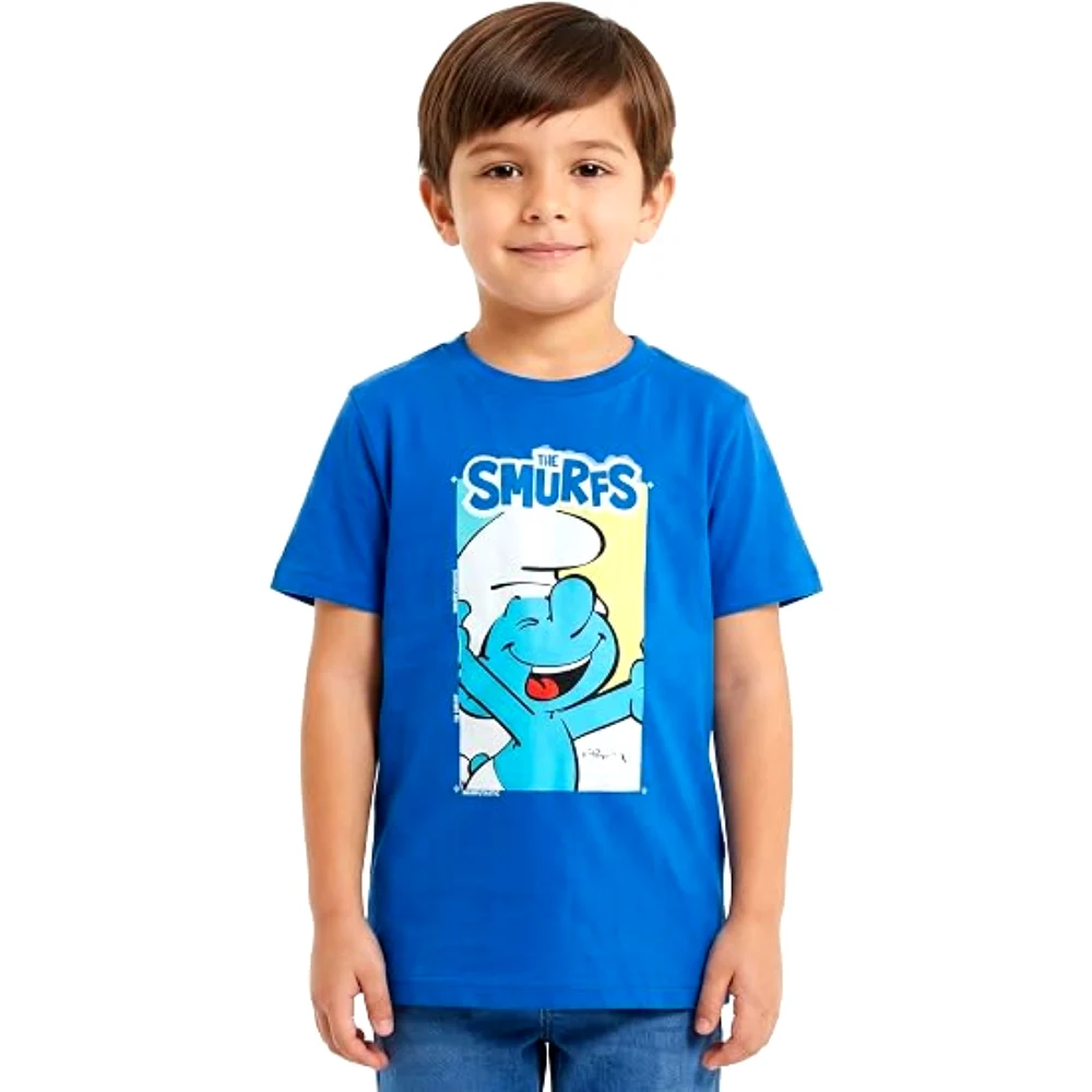 The Smurfs Smurftastic Boys T-Shirt, 100 Percent Cotton, Crew Neck, Regular Fit, Casual Wear, 3-4 Years, Blue - TU25933-3-4 - Image 3