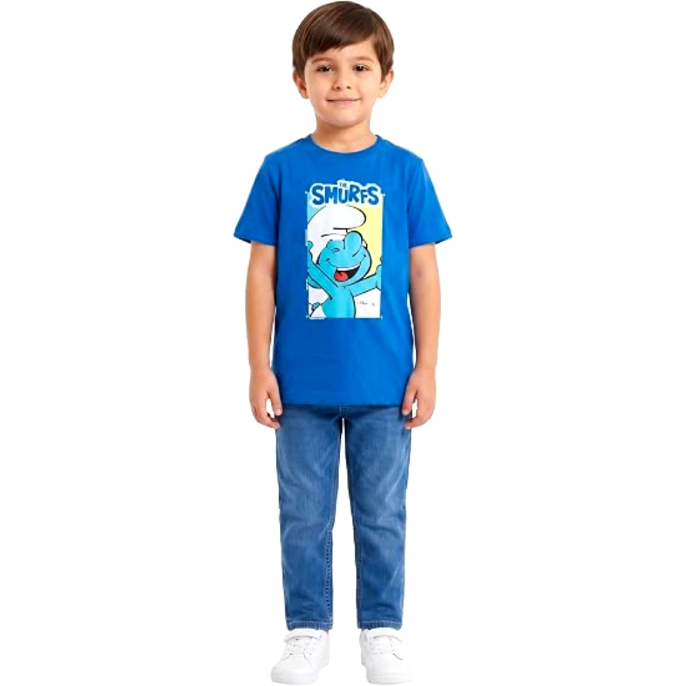 The Smurfs Smurftastic Boys T-Shirt, 100 Percent Cotton, Crew Neck, Regular Fit, Casual Wear, 3-4 Years, Blue - TU25933-3-4 - Image 5