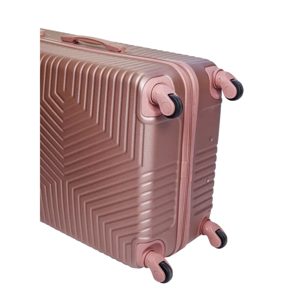TrekKit 24-Inch Hard Case Suitcase, Lightweight ABS Luggage, Checked Travel Bag, Four Spinner Wheels, 61cm Suitcase for Travel, Rose Gold - NBHA-24-RoseGold-FBA - Image 5