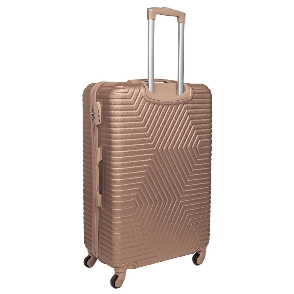 TrekKit 28-Inch Hard-Shell Suitcase, Lightweight ABS Material, Travel Luggage with Four Spinner Wheels, 30 kg Capacity, Gold - NBHA-28-Gold-FBA - Image 2