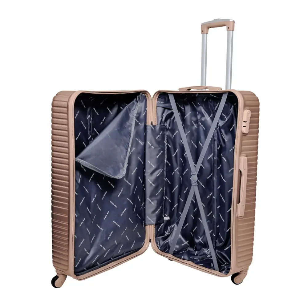 TrekKit 28-Inch Hard-Shell Suitcase, Lightweight ABS Material, Travel Luggage with Four Spinner Wheels, 30 kg Capacity, Gold - NBHA-28-Gold-FBA - Image 3