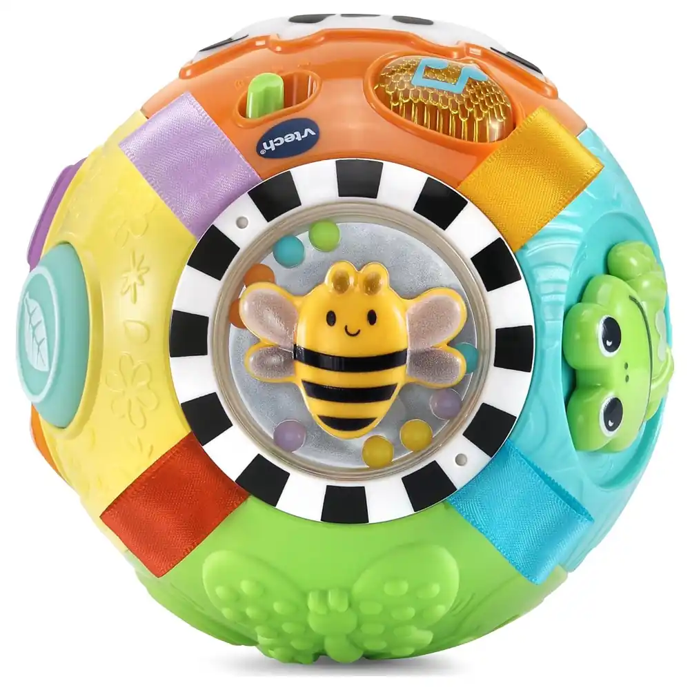 VTech Baby Animal Discoveries Ball Interactive Sensory Activity Ball with Lights, Motion-Activated Sounds, Shapes, Colours, Textures and 15 Melodies, 3-24 Months - VT80-577603 - Image 5