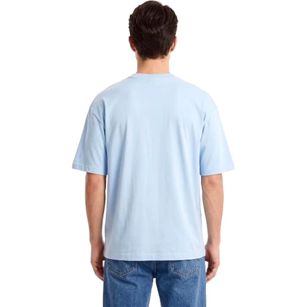 Disney Mickey Mouse Out of Office Men Drop Shoulder T-Shirt, 100 Percent Cotton, Crew Neck Short Sleeve, Relaxed Fit, Casual Wear, Size XL, Sky Blue - TU25213 - XL - Image 4