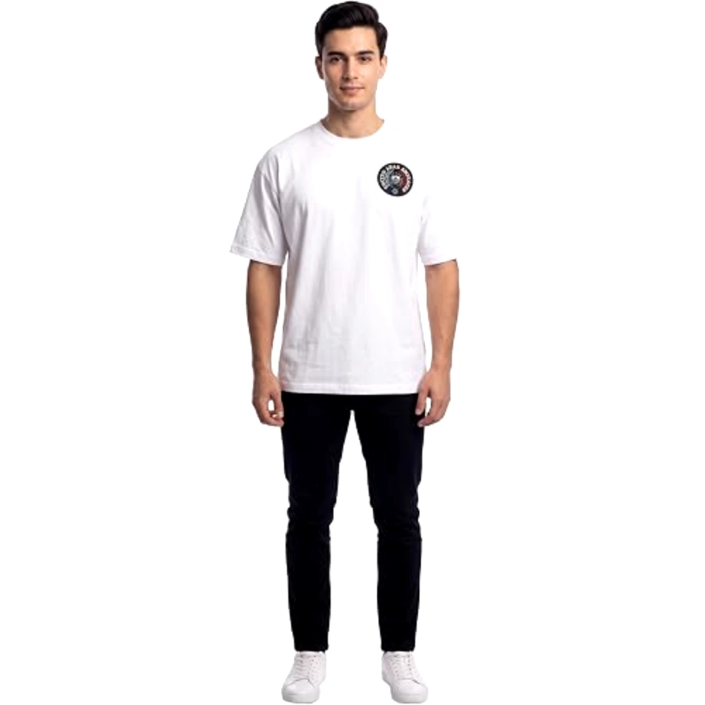 Disney Mickey Mouse UAE National Day Back Print Men Drop Shoulder T-Shirt, 100 Percent Cotton, Crew Neck Short Sleeve, Relaxed Fit, Casual Wear, Size S, White - TU25230 - S - Image 5