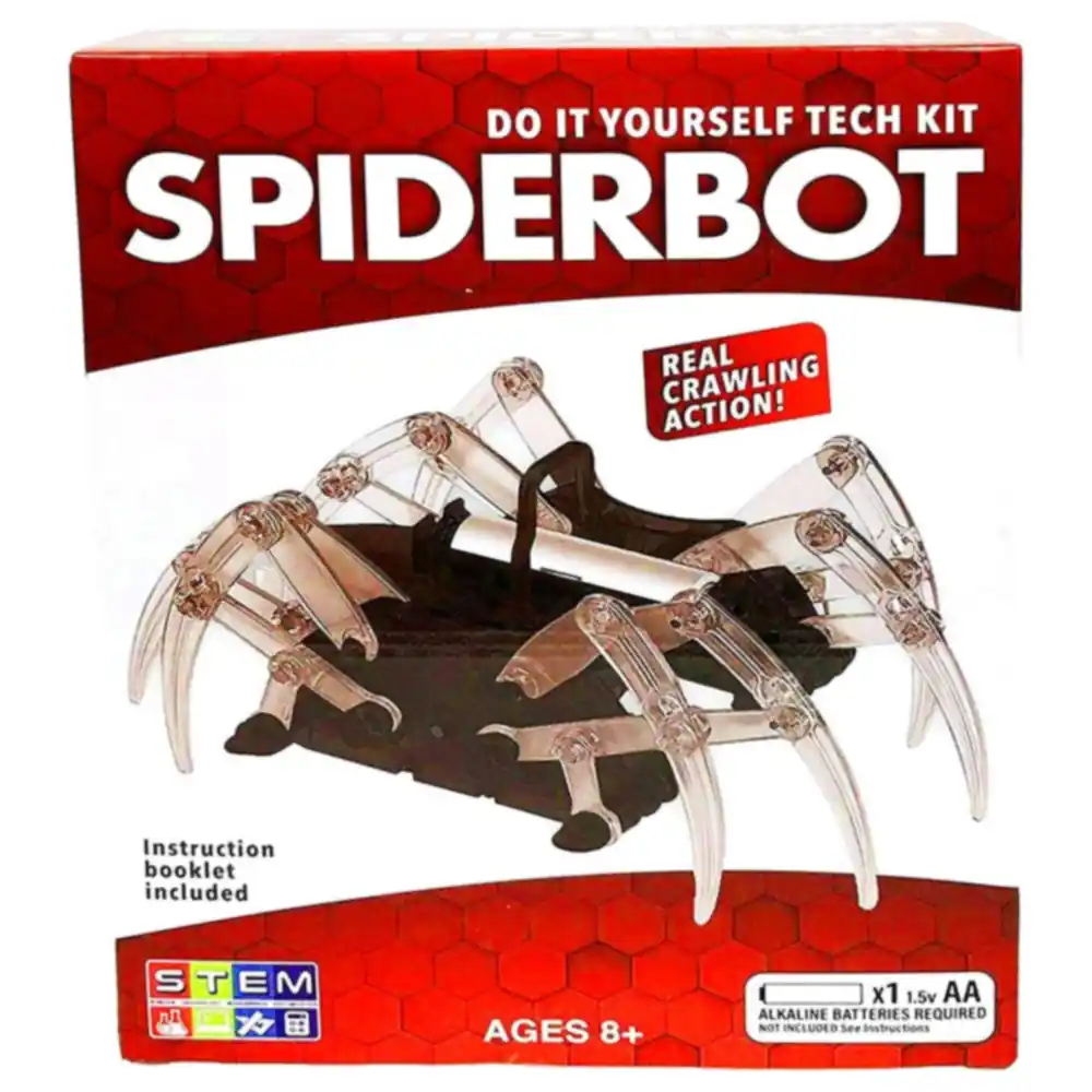 DIY Spiderbot Tech Kit, Build Your Own Working Robot Spider with Real Crawling Action, STEM Model Kit for Ages 8+ - Image 2
