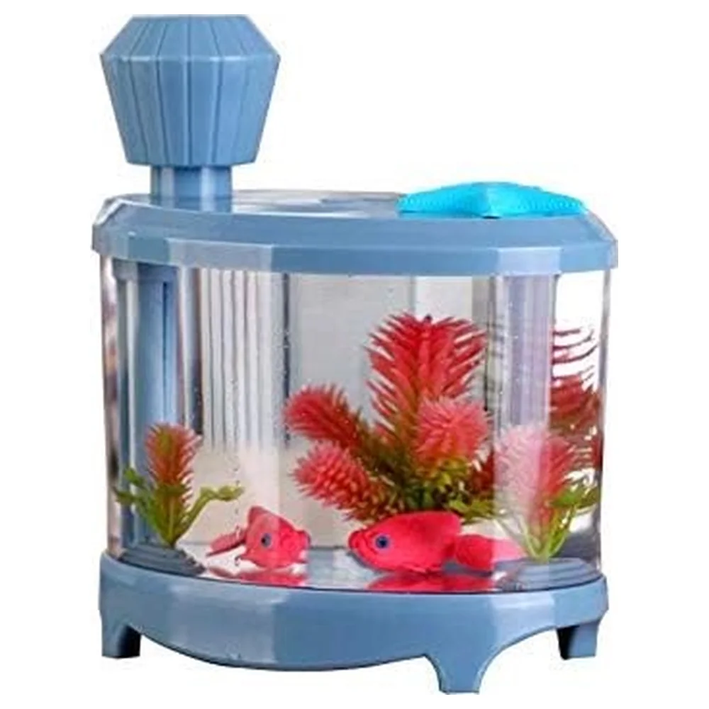 Fish Tank Ultrasonic Humidifier and Essential Oil Aroma Diffuser with LED Night Light, 460ml USB Powered Mist Maker Atomizer - Image 2