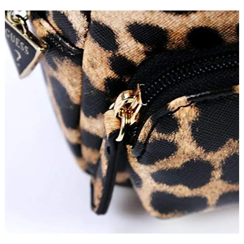 GUESS Factory Evan Women's Mini Crossbody Backpack in Leopard Print with Gold-Tone Logo, Chain Crossbody Strap and Top Handle - 18GF147 - Image 6