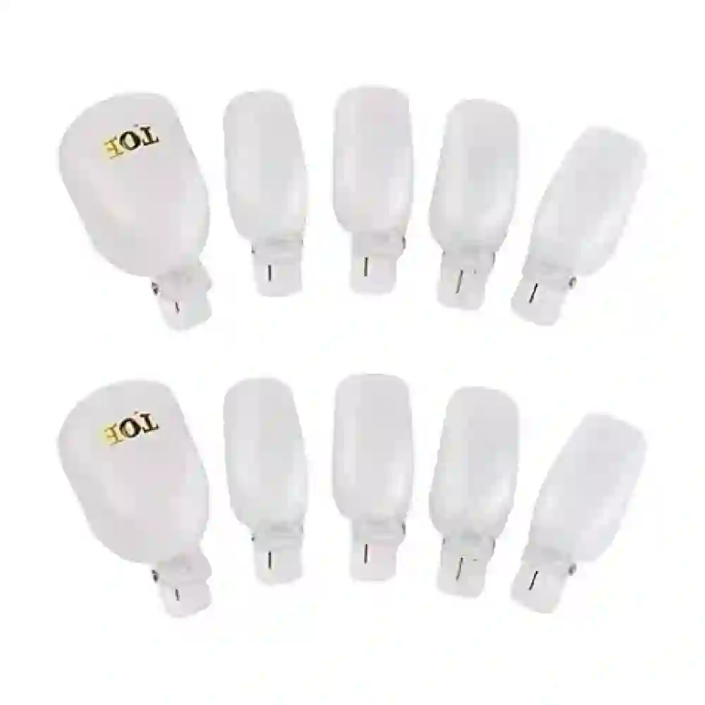 GulfDealz Reusable Toenail Soak Off Clip Caps for UV Gel Polish Removal, 10-Piece Plastic Nail Clip Set for Big and Small Toes, White - Image 2
