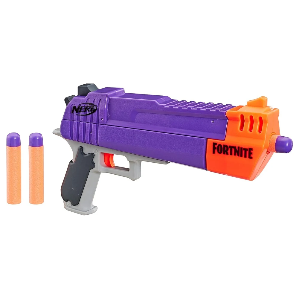 Nerf Fortnite HC-E Mega Dart Blaster with 3 Official Nerf Mega Darts, Front-Load Single-Shot Toy Blaster, No Batteries Required - E7510